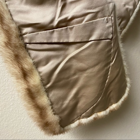 Genuine Cream Vintage Fur Stole/Shawl/Wrap S/M - Picture 8 of 10
